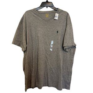 Polo Ralph Lauren Mens XL Gray Short Sleeve T-Shirt Green Pony Logo Cotton